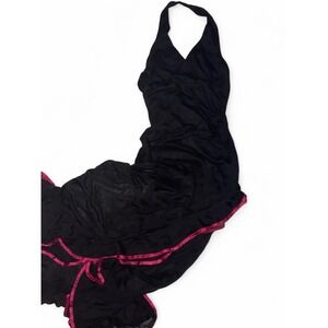 Y2k women's vintage fairy hi low halter dress